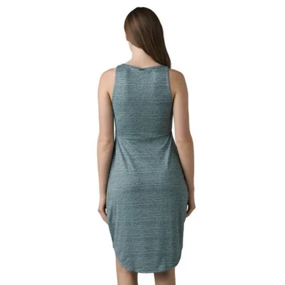 Prana Emerald Lake Dress Sz L Green Activewear Stretch Knit Gorpcore Comfort EUC - Picture 2 of 11